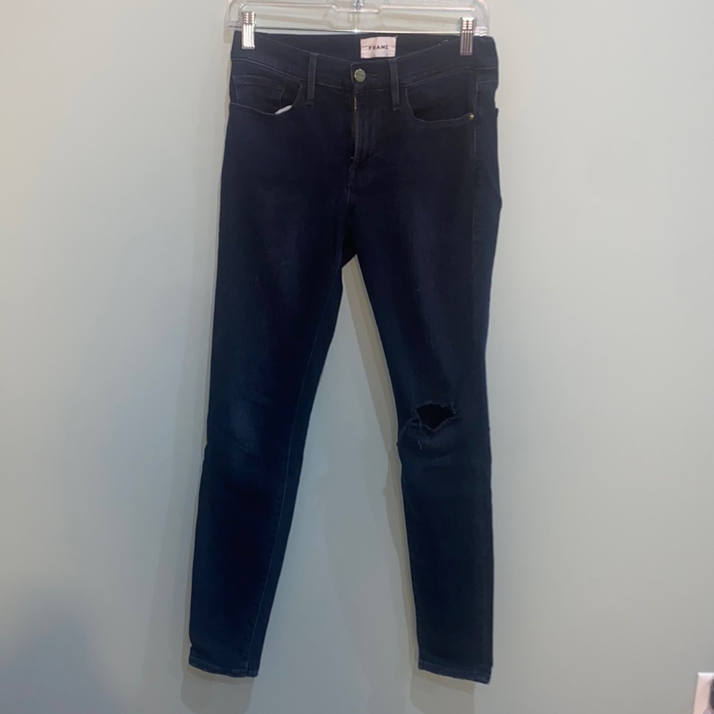 Frame Le Skinny De‎ Jeanne dark wash jean